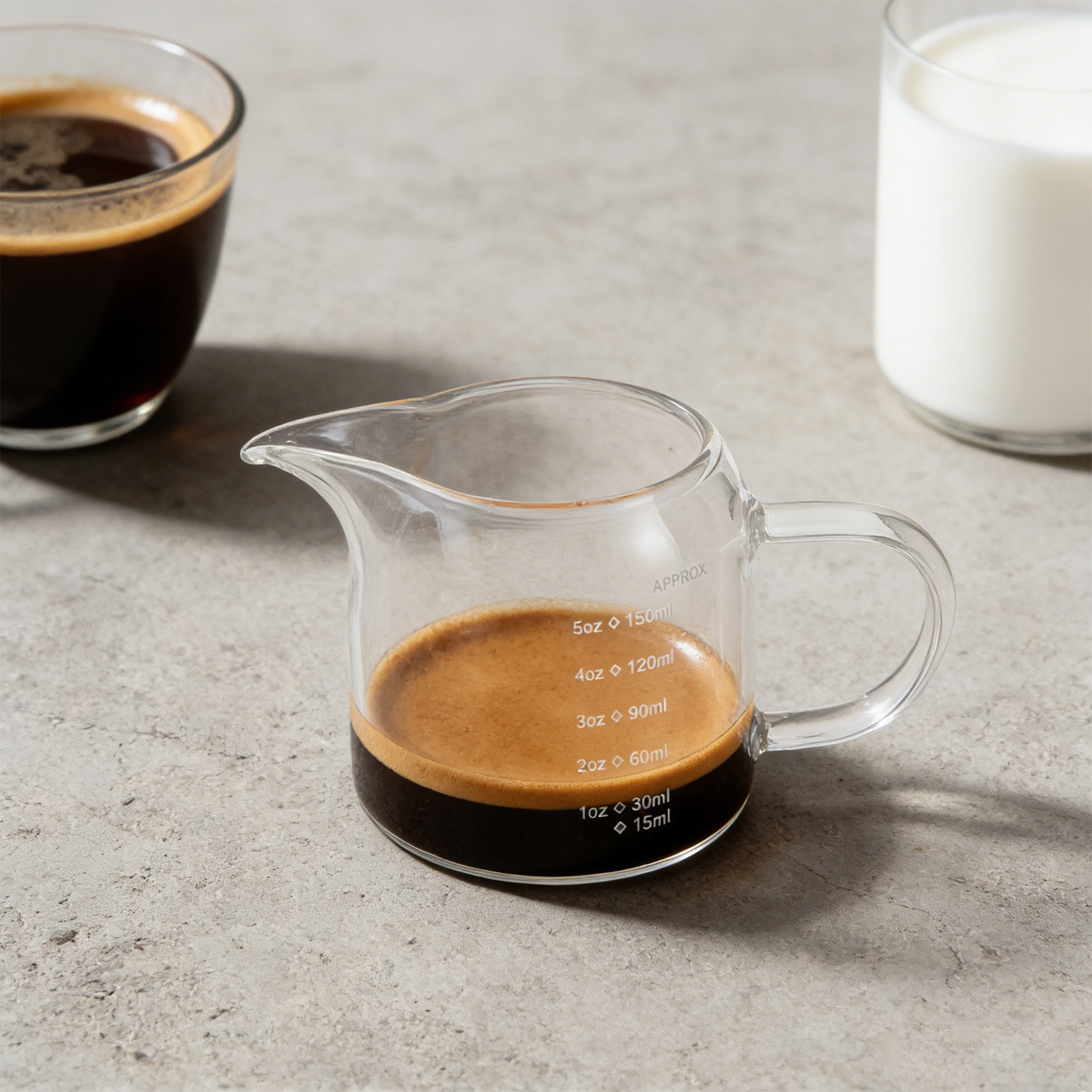Glass Measuring Cup 150ml 5oz  - Espresso Shot Glass 评论和价格
